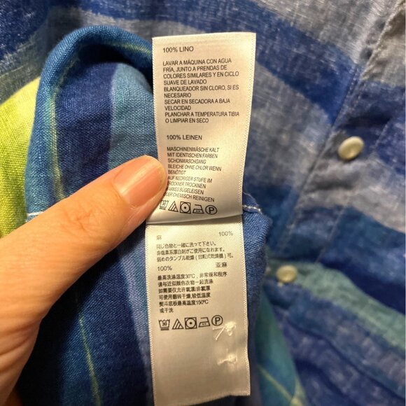 Tommy Bahama Men Linen Shirt Beach Multicolor Button Down Size XL Travel Casual - Picture 8 of 13